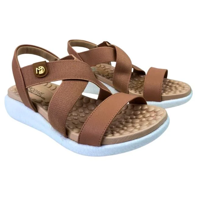 Sandália Modare Elastico Napa Floather Nude/Camel Nude 3
