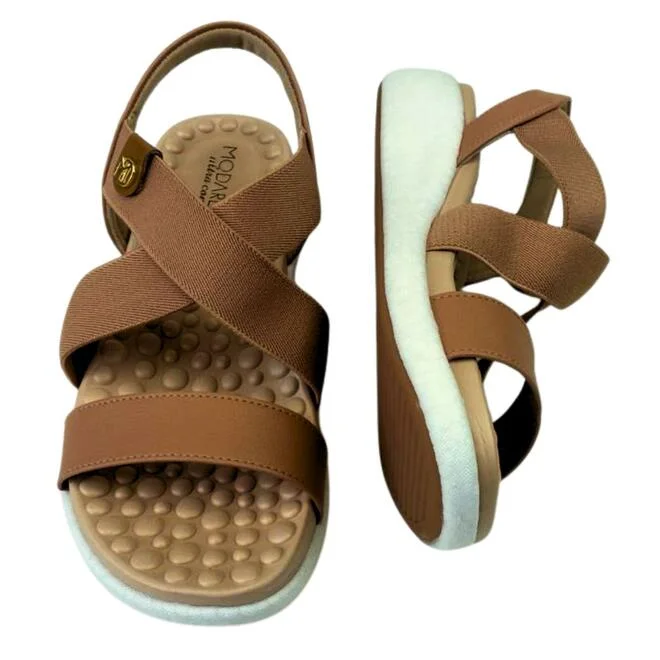 Sandália Modare Elastico Napa Floather Nude/Camel Nude 4