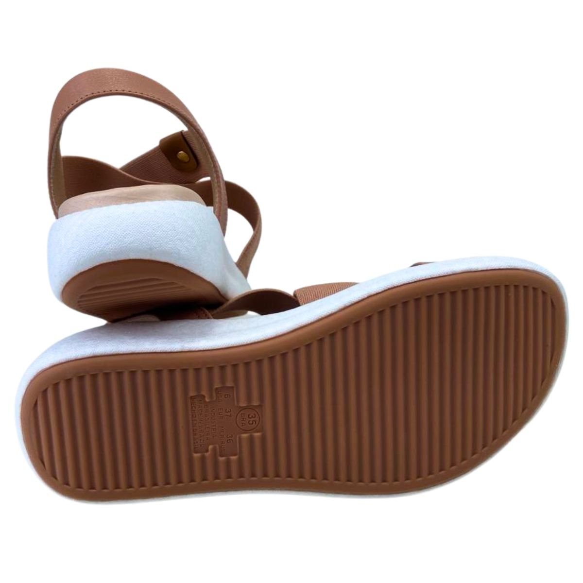 Sandália Modare Elastico Napa Floather Nude/Camel Nude 5