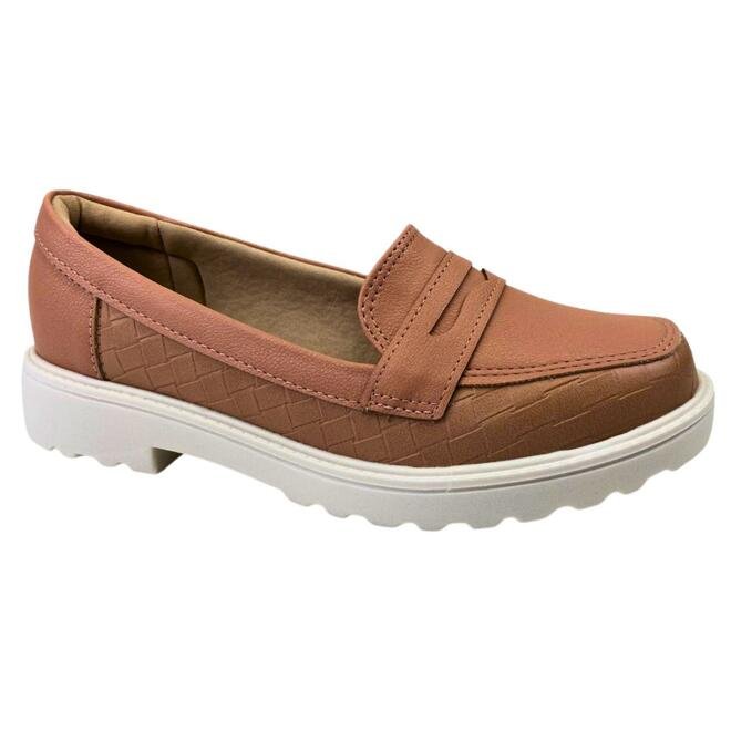 Sapato Modare Mocassim Napa Tresse Georgia Nude Nude 2