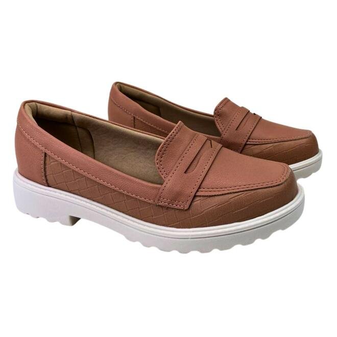 Sapato Modare Mocassim Napa Tresse Georgia Nude Nude 3