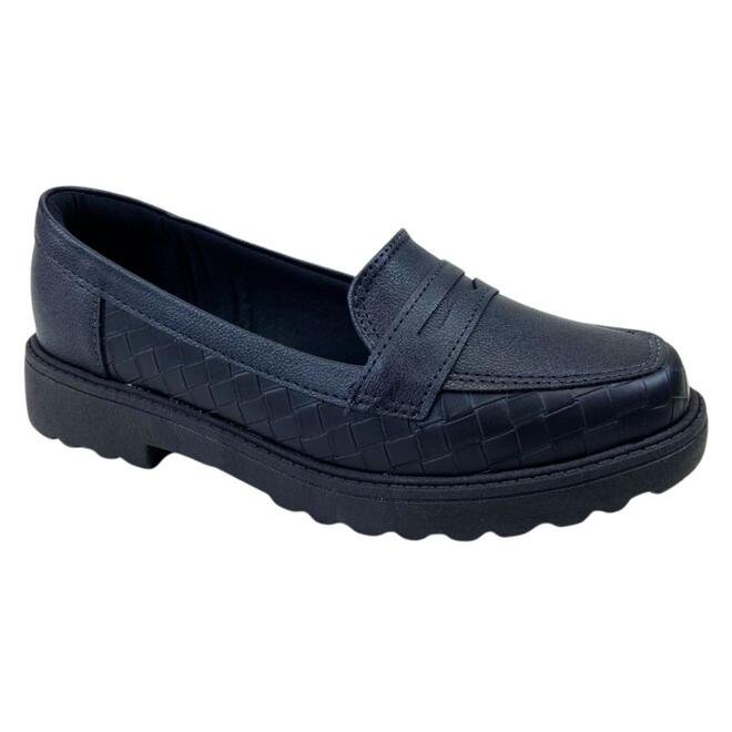 Sapato Modare Mocassim Napa Tresse Georgia Preto Feminino Preto 2