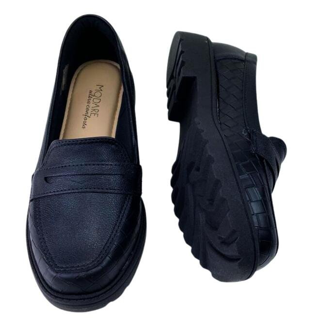 Sapato Modare Mocassim Napa Tresse Georgia Preto Feminino Preto 4