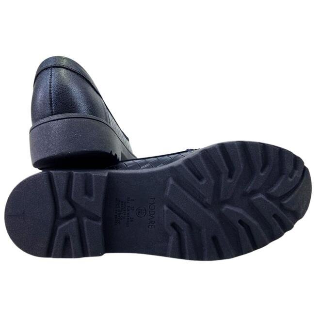 Sapato Modare Mocassim Napa Tresse Georgia Preto Feminino Preto 5