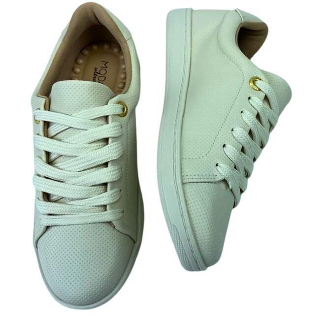 Tênis Modare Casual Napa Micro Perfuros Branco Off Off White 4