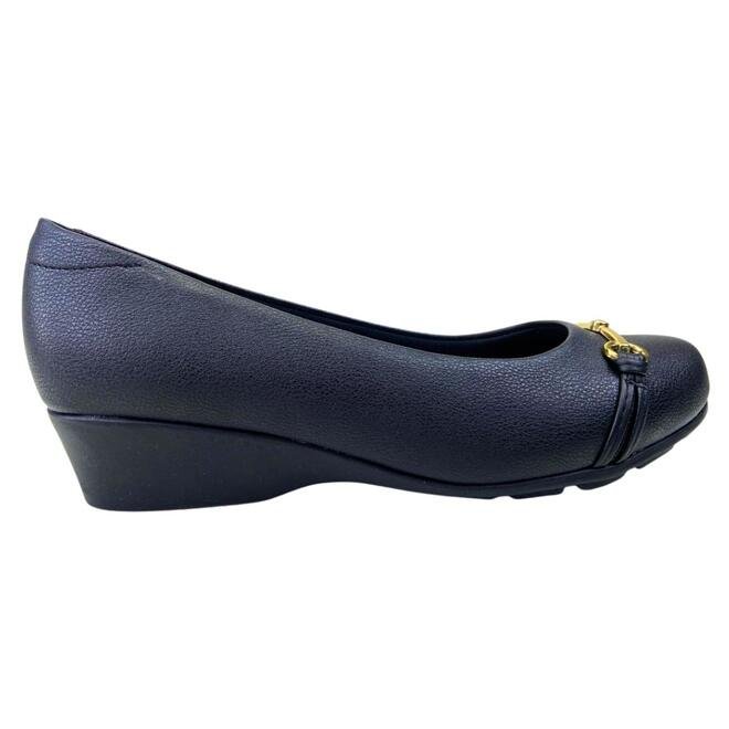 Sapato Modare Napa Floather Nature/Pele Strech Preto