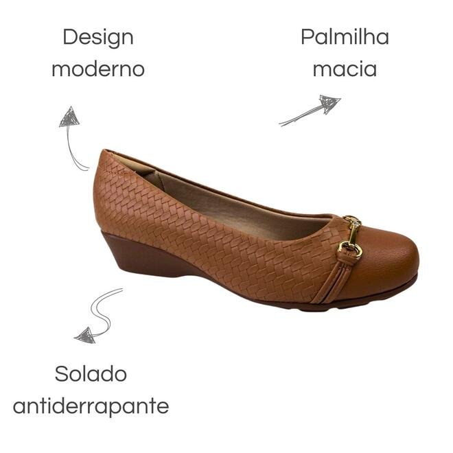 Sapato Modare Napa Floather Nature Strech Camel Camel 6