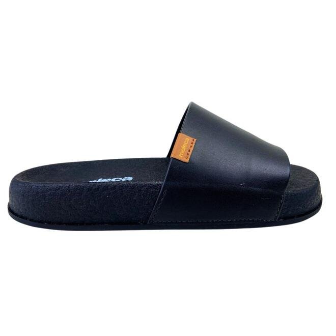 Chinelo Slide Moleca Pele Strech Negro