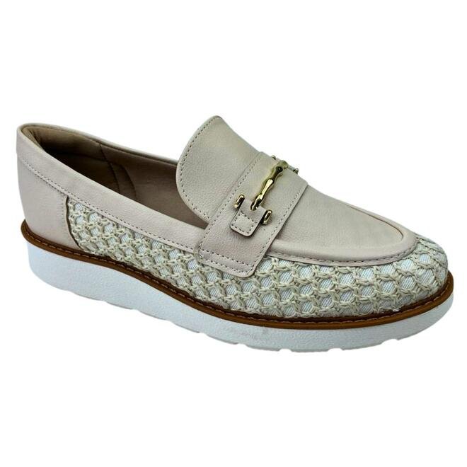Sapato Modare Tecido Croche Santiago Multi Creme Creme 2