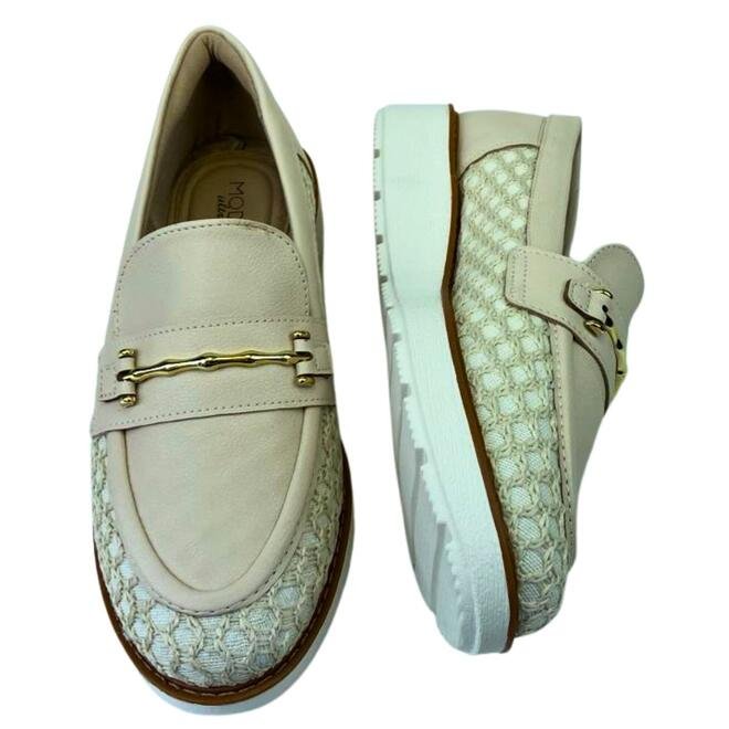 Sapato Modare Tecido Croche Santiago Multi Creme Creme 4