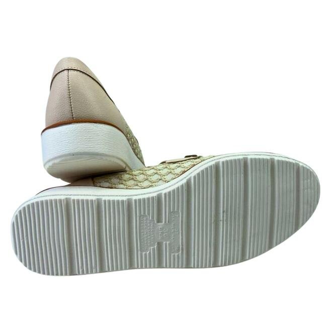 Sapato Modare Tecido Croche Santiago Multi Creme Creme 5