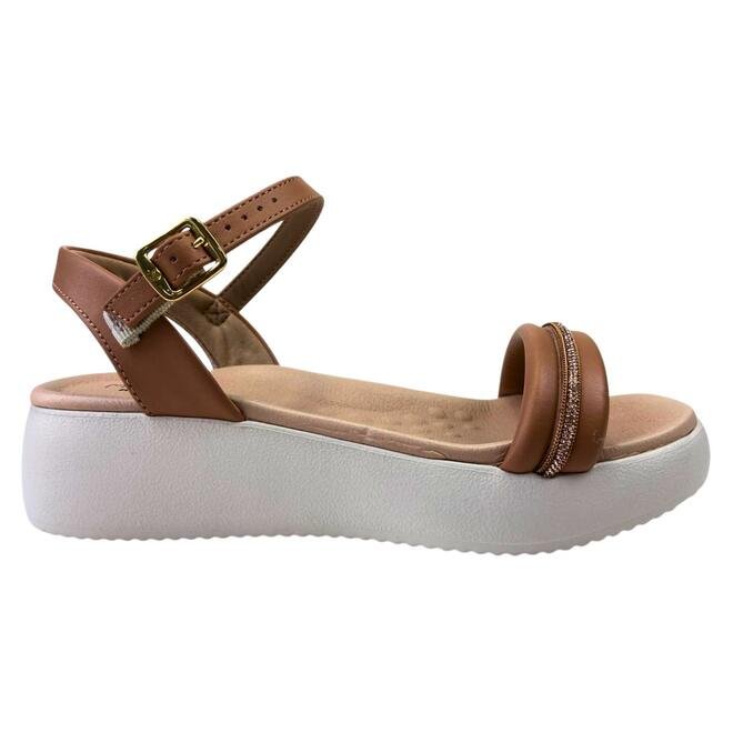 Sandália Modare Napa Pele Strech Nude/Ouro Rosado Nude 1