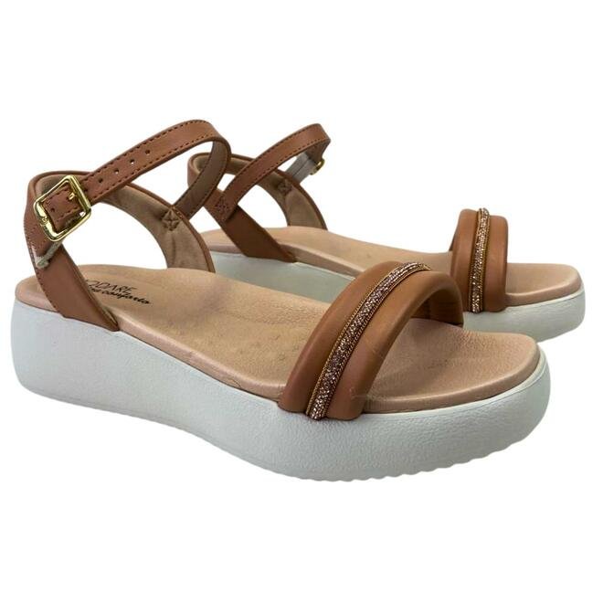 Sandália Modare Napa Pele Strech Nude/Ouro Rosado Nude 3