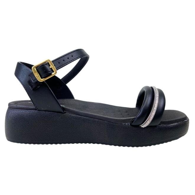 Sandália Modare Napa Pele Strech Preto/Cristal/Preto Preto 1
