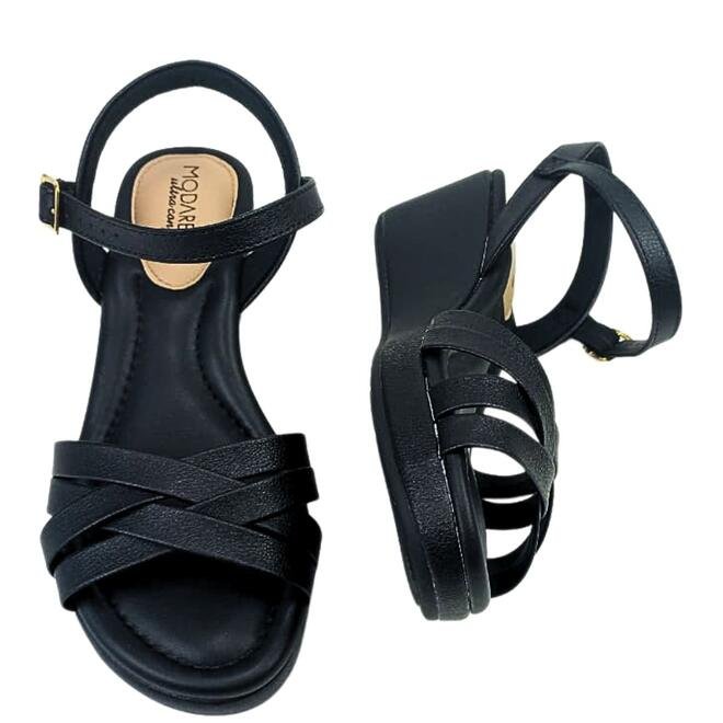 Sandália Modare Napa Floather Nature Preto Preto 4