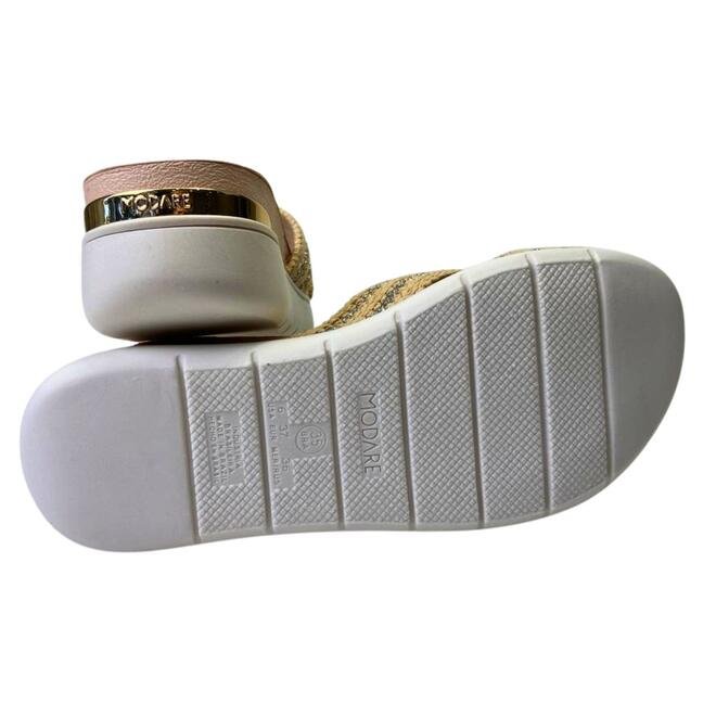 Tamanco Modare Anabela Tira Pronta Natural-Cristal Bege 5