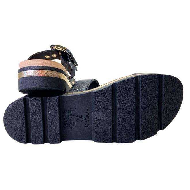 Chinelo Modare Napa Floather Nature/Metalizado Preto Preto 5