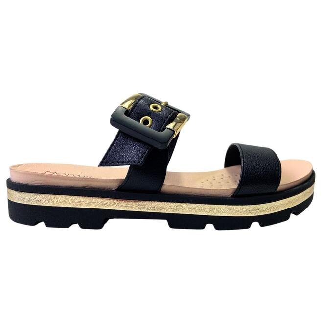 Chinelo Modare Napa Floather Nature/Metalizado Preto