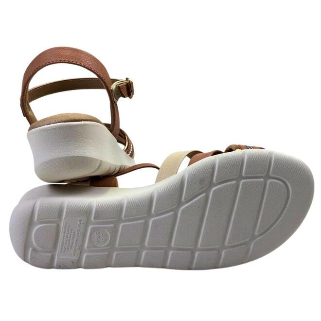 Sandália Modare Ouro Rosado/Nude/Cristal/Creme Marrom 5