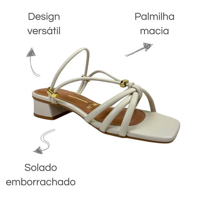 Sandália Vizzano Tira Pronta Pelica Branco Off Branco 6