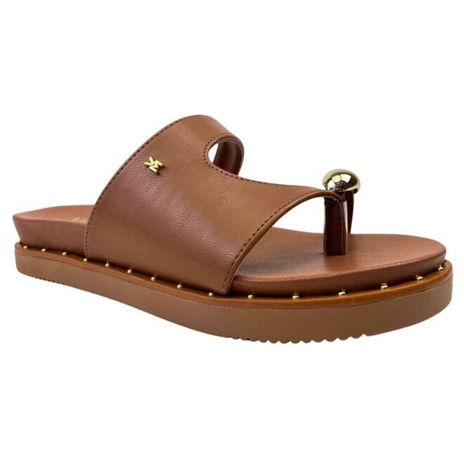 Chinelo Papete Via Marte Napa Casual Ganache Marrom 2