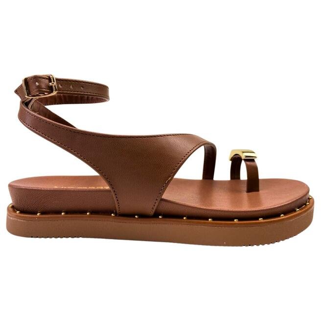 Sandália Via Marte Napa Casual Ganache
