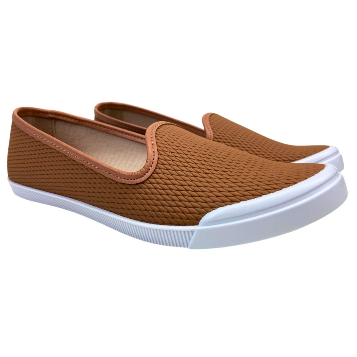 Sapatilha Moleca Napa Tresse Santorini Neo Nude Marrom 3