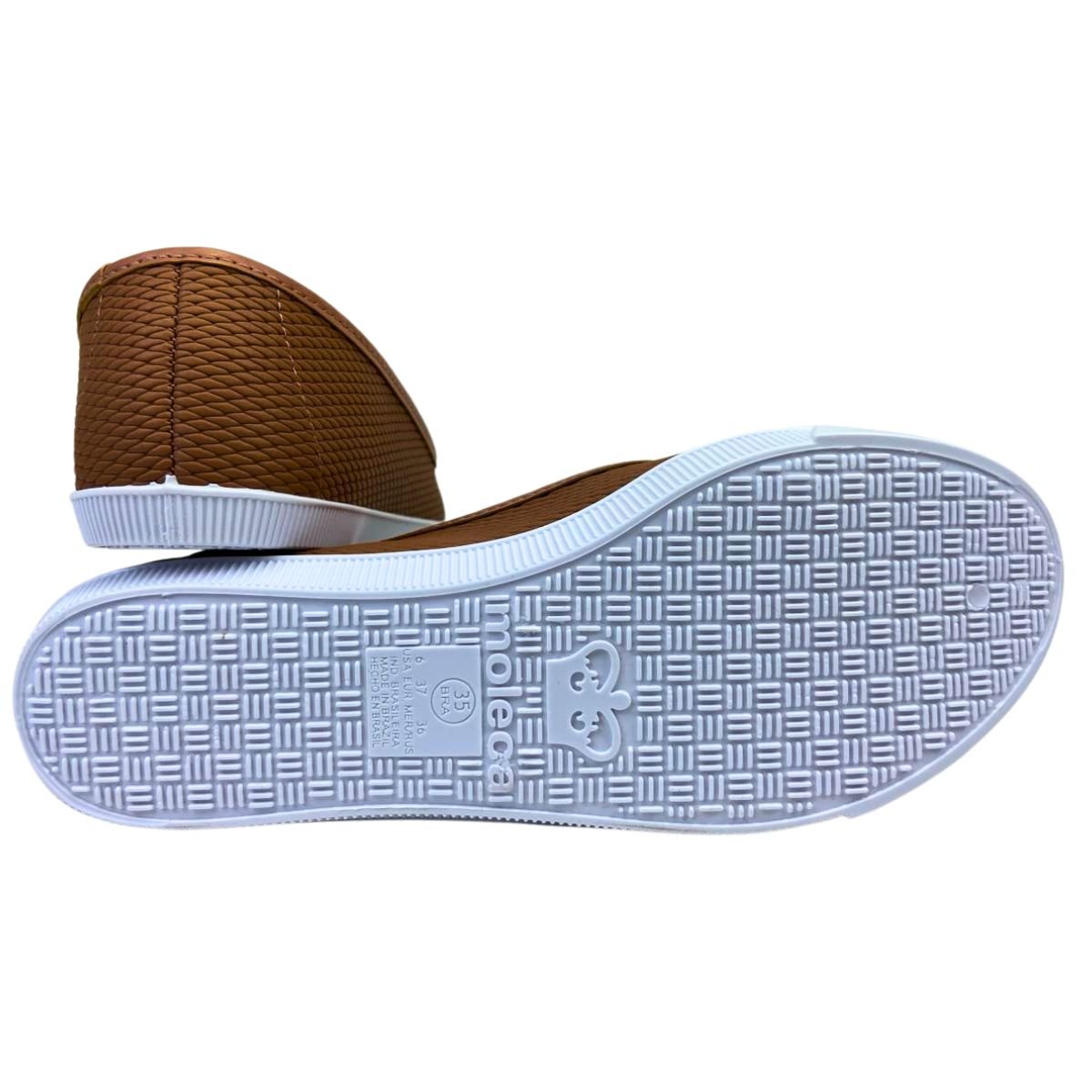 Sapatilha Moleca Napa Tresse Santorini Neo Nude Marrom 5