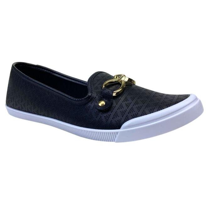 Sapatilha Moleca Napa Pesponto Menfis Preto Preto 2