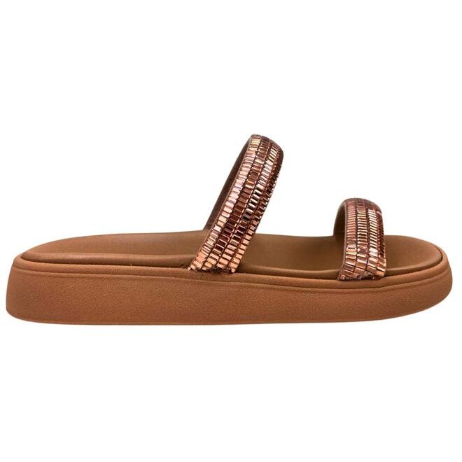 Chinelo Papete Moleca Tira Nantes Nude Light Peach