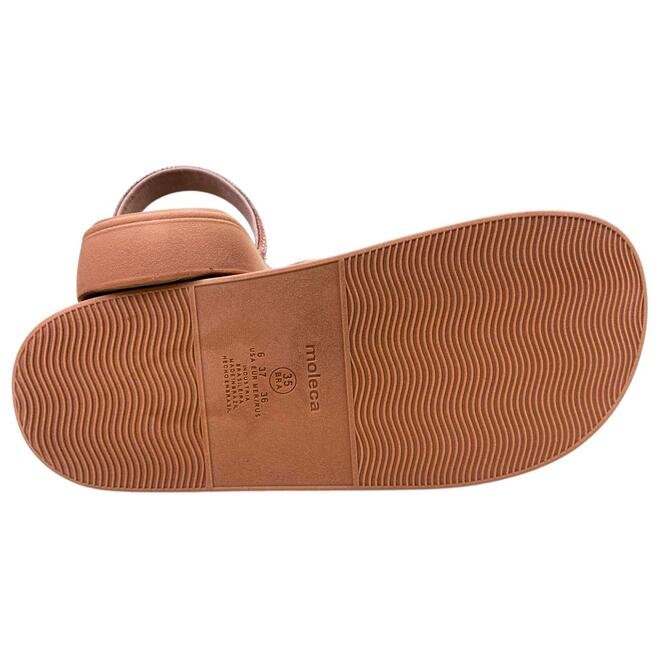 Chinelo Papete Moleca Tira Nantes Nude Light Peach Marrom 5