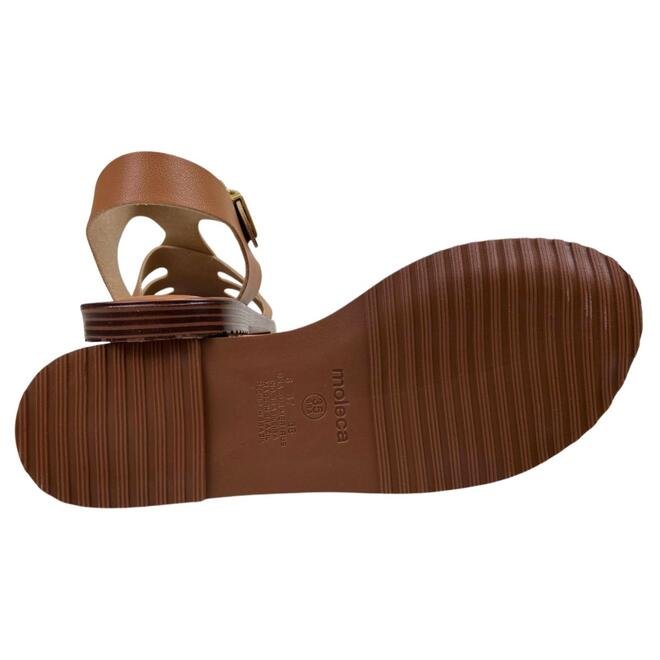 Sandália Rasteira Moleca Napa Turim Camel Camel 5