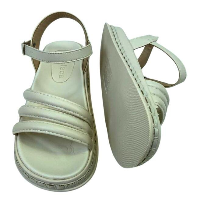 Sandália Papete Moleca Napa Turim Branco Off Branco 4