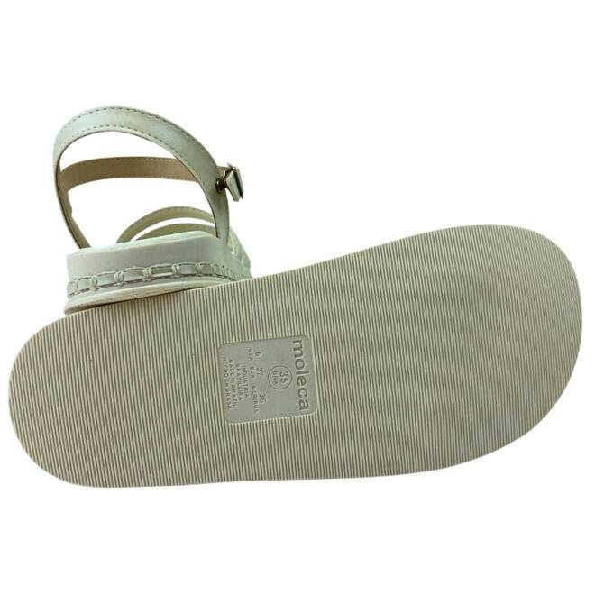 Sandália Papete Moleca Napa Turim Branco Off Branco 5