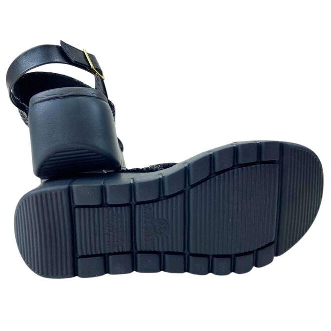 Sandália Moleca Anabela Napa Turim Preto/Preto Feminino Preto 5