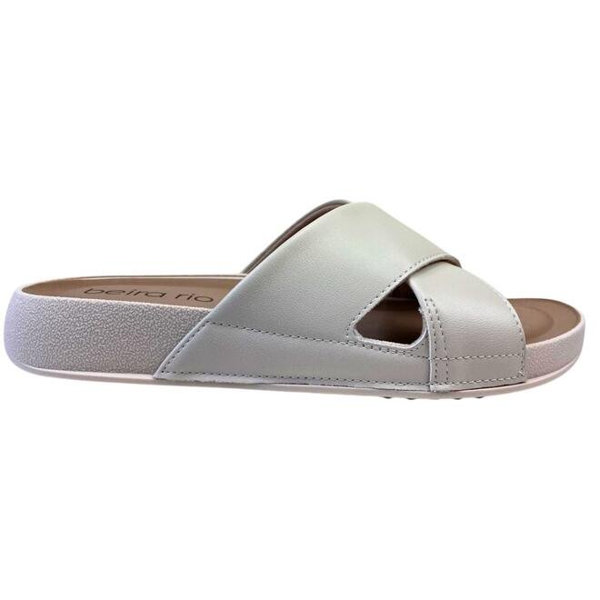 Chinelo Papete Beira Rio Napa Turim Branco Off