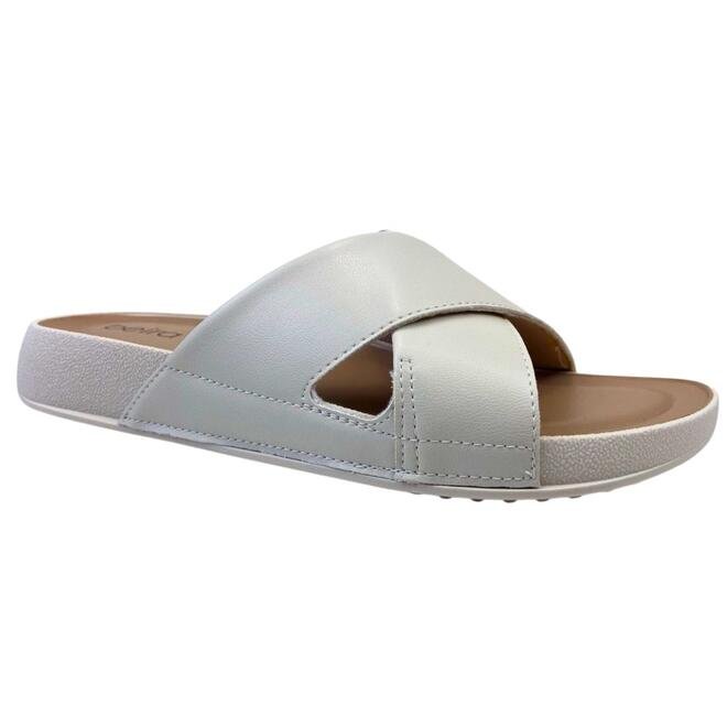 Chinelo Papete Beira Rio Napa Turim Branco Off Branco 2