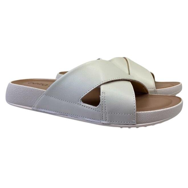 Chinelo Papete Beira Rio Napa Turim Branco Off Branco 3