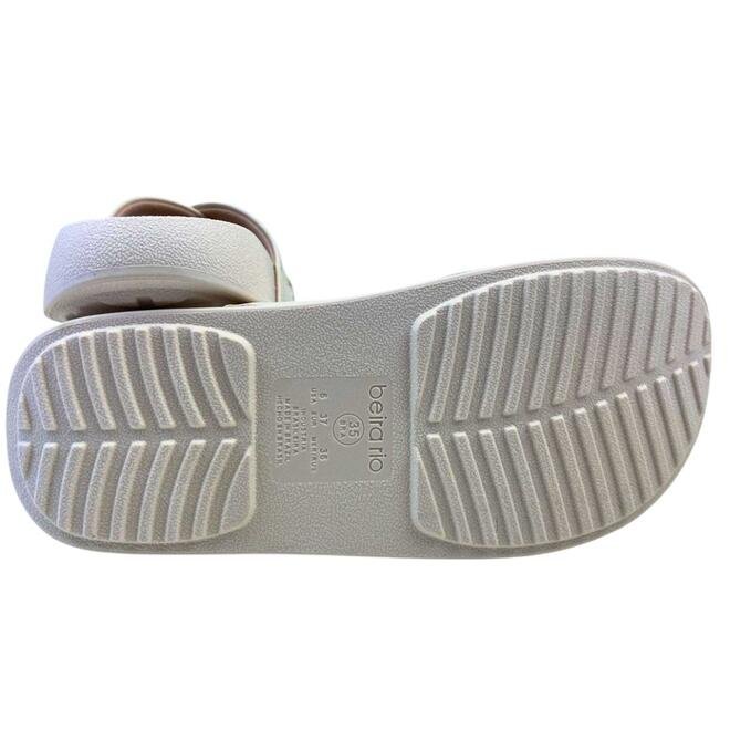 Chinelo Papete Beira Rio Napa Turim Branco Off Branco 5
