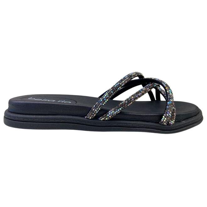 Chinelo Papete Beira Rio Preto/Grafite/Aurora Boreal