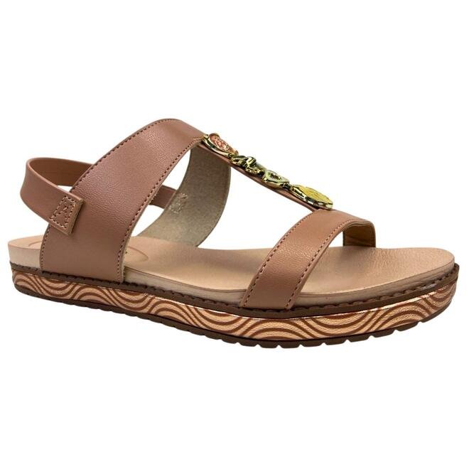 Sandália Beira Rio Napa Turim Nude Nude 2