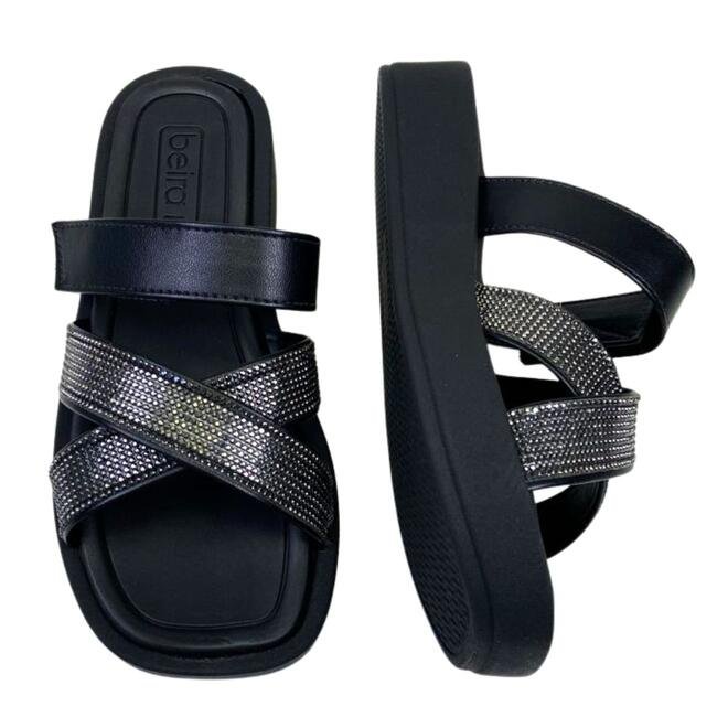 Tamanco Beira Rio Napa Turim Preto Preto 4