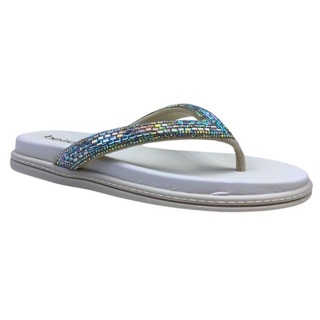 Chinelo Beira Rio Gaspea Noruega Aurora Boreal Branco 2