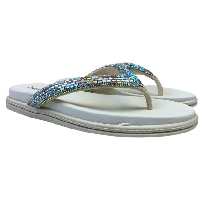 Chinelo Beira Rio Gaspea Noruega Aurora Boreal Branco 3