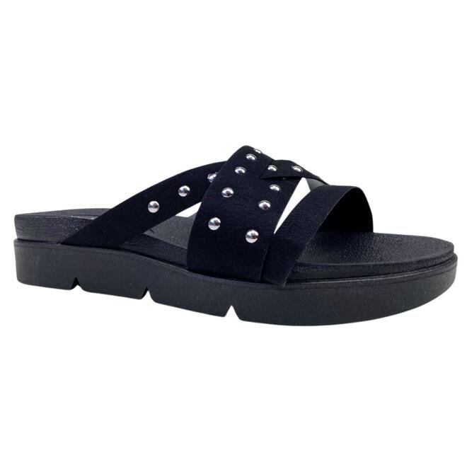 Tamanco Beira Rio Camurça Flex Preto Preto 4