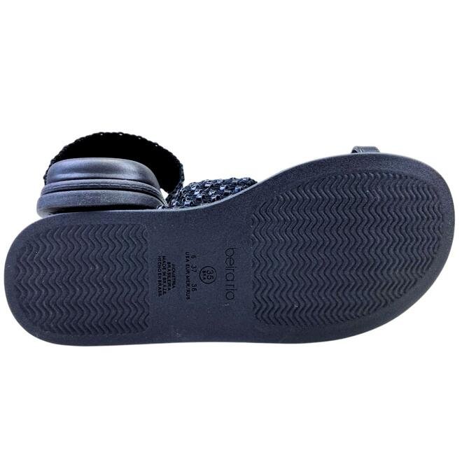 Chinelo Papete Beira Rio Napa Turim Preto/Preto Preto 5