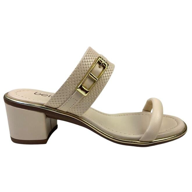 Tamanco Beira Rio Napa Turim Moscow Creme