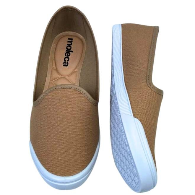 Sapatilha Moleca Lona Sider Bege Bege 4
