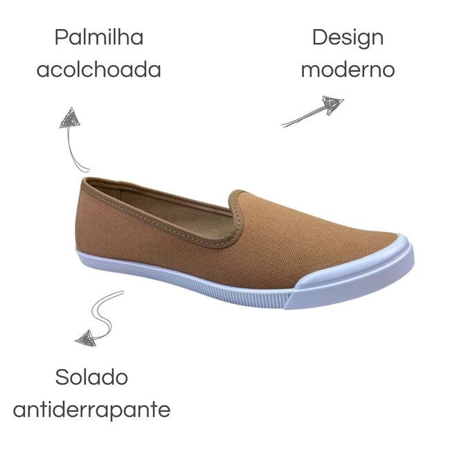 Sapatilha Moleca Lona Sider Bege Bege 6