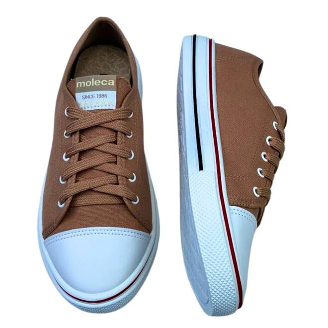Tênis Moleca Lona Sider/Napa Sardenha Nude/Branco Marrom 4